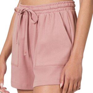 Zenana Mauve Drawstring 2 Pocket Shorts 100% Cotton New
